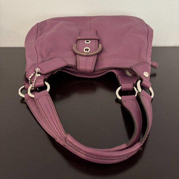 Coach Soho Lynn Purple Leather Hobo Shoulder Bag - Picture 6 of 12